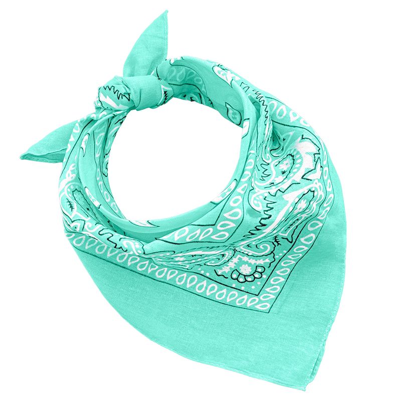 JOPHY & CO. Set Bandane Cotone Unisex Paisley Verde Acqua