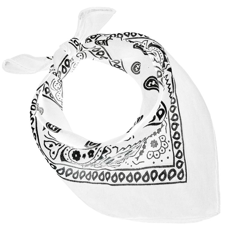 JOPHY & CO. Set 20 Bandane Paisley Bianche in Cotone