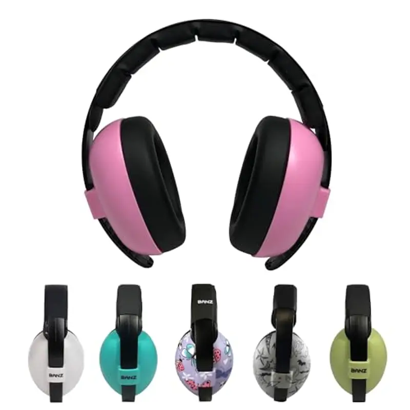 BANZ BABY EAR DEFENDERS, cuffie paraorecchie di protezione acustica per bambini dai 0 ai 3 anni. ( Rosa )