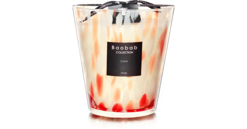 Pearls Coral candela profumata 16 cm
