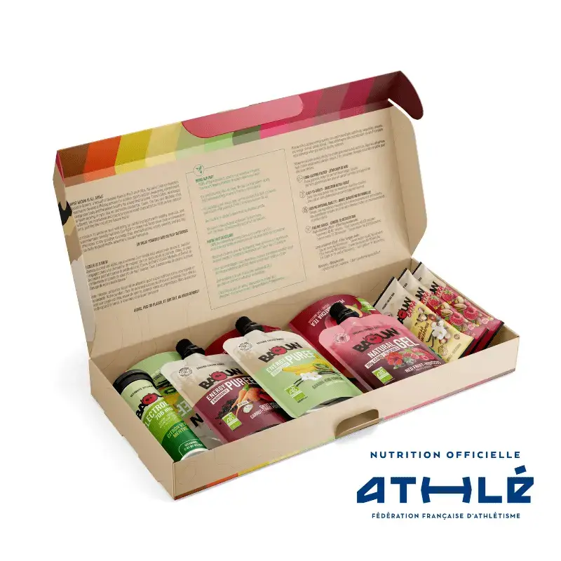 Kit di integratori alimentari experience box 4 barrette extra 50g + 2 barrette 25g + 4 puree 90g + 2 gel 85g Baouw