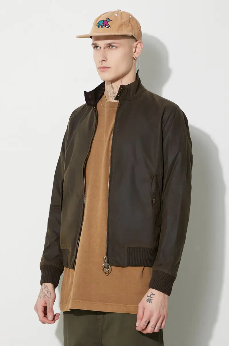 giacca Baracuta x Barbour Porton Wax uomo colore verde BRCPS1009 miniatura 4