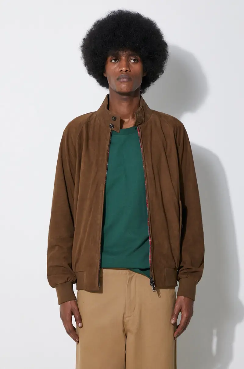 giacca in pelle scamosciata G9 Suede uomo colore verde BRCPS0939