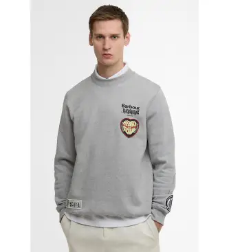 per uomo BRFEL0054UT0177 Felpa grigia Barbour x Northern (L), Casual, Grigio, Cotone