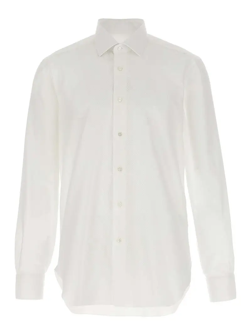 Camicia a nido d'ape Bianco