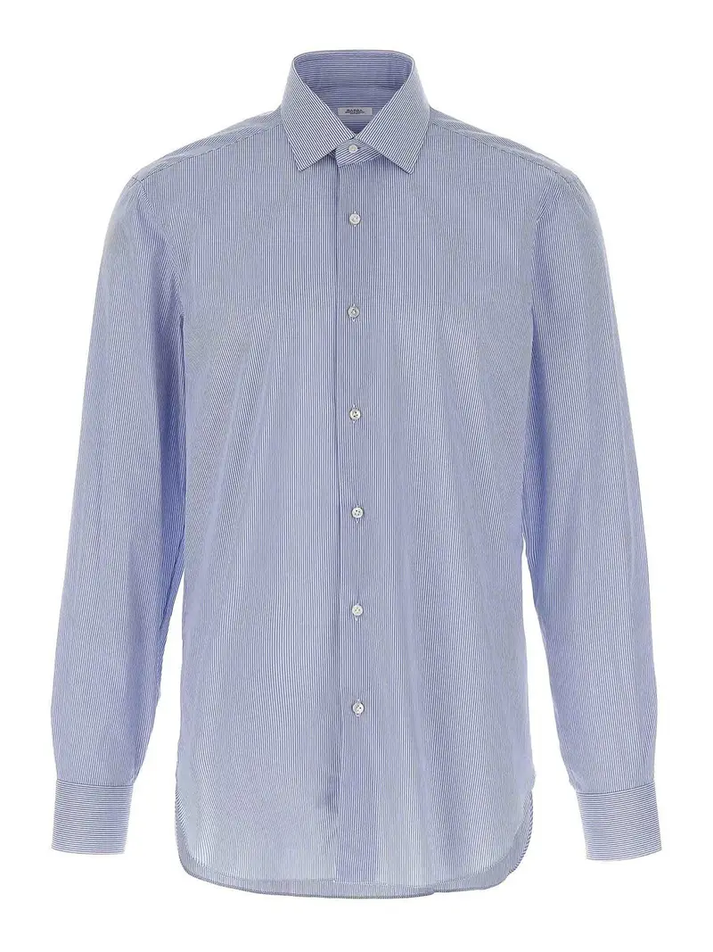 Camicia a strisce Azzurro