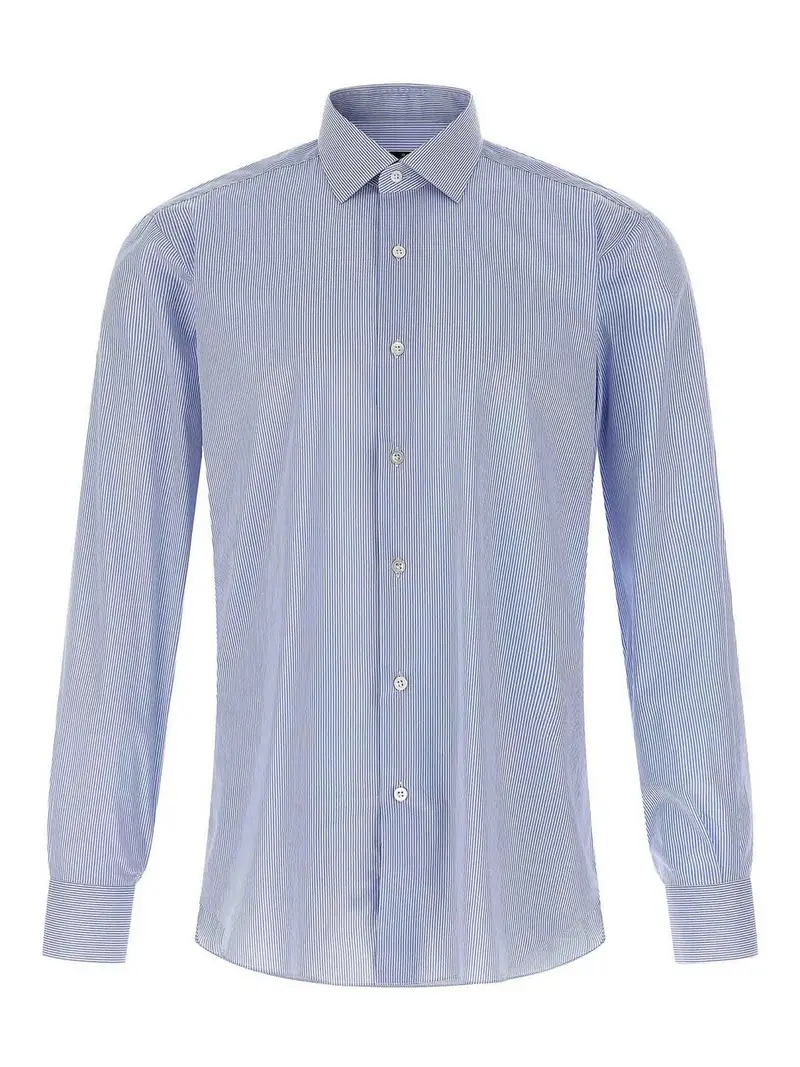 Camicia a strisce Azzurro