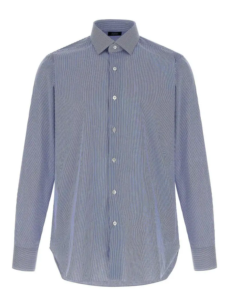Camicia a strisce Azzurro