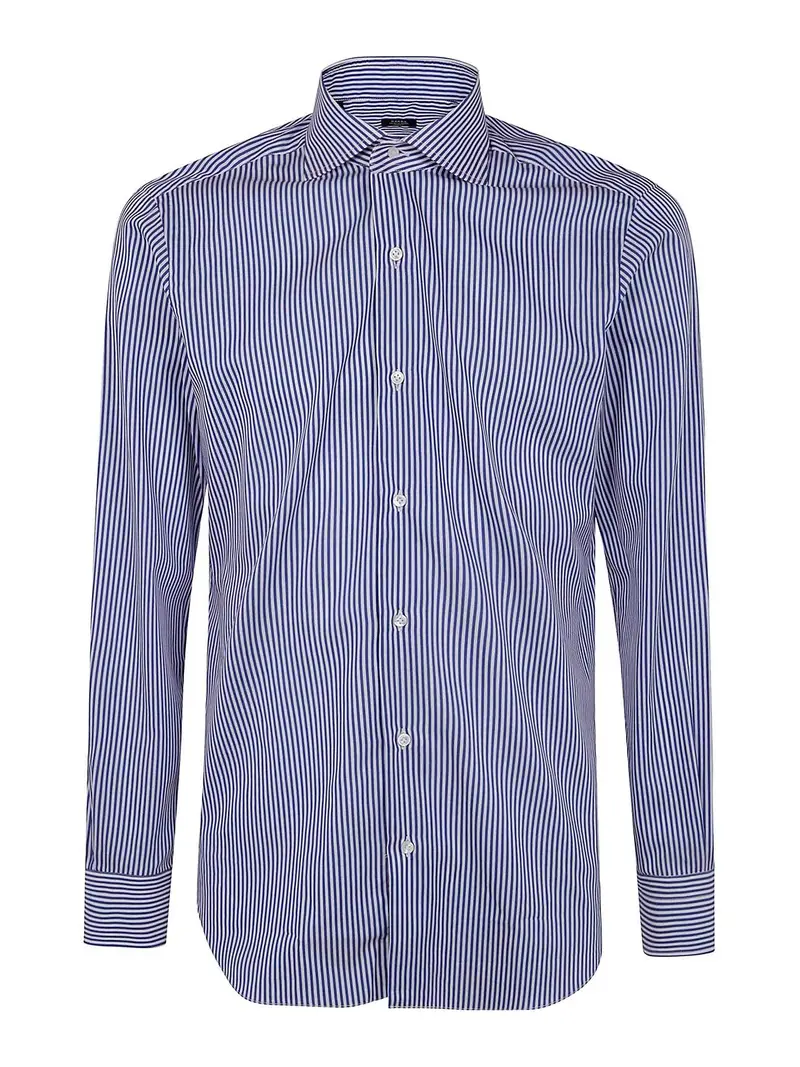 Camicia classica a strisce Blu