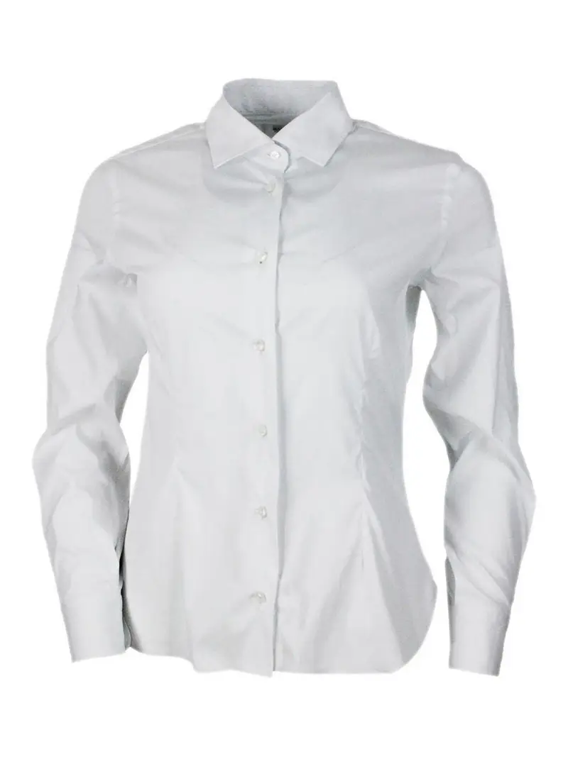 Camicia di cotone Bianco