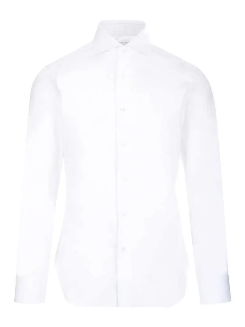 Camicia di cotone su misura Bianco