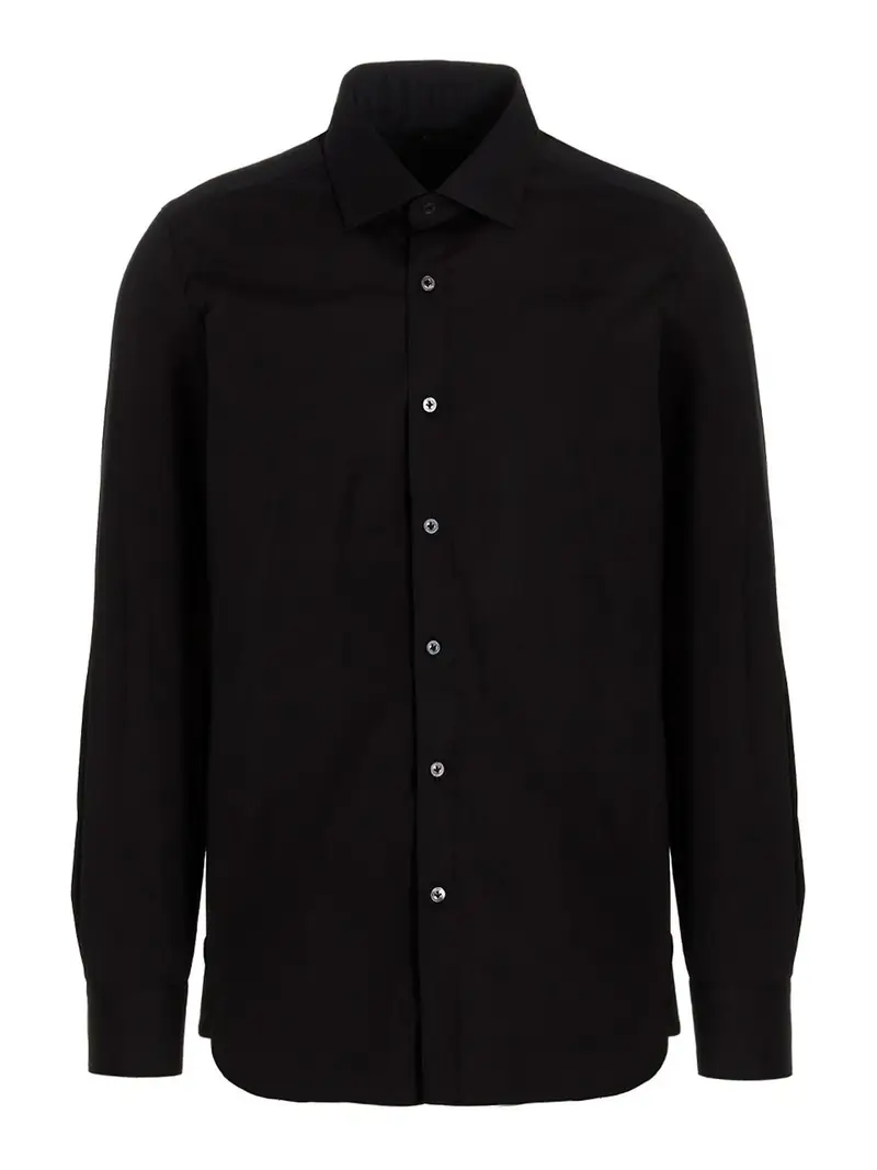 Camicia in popeline Nero