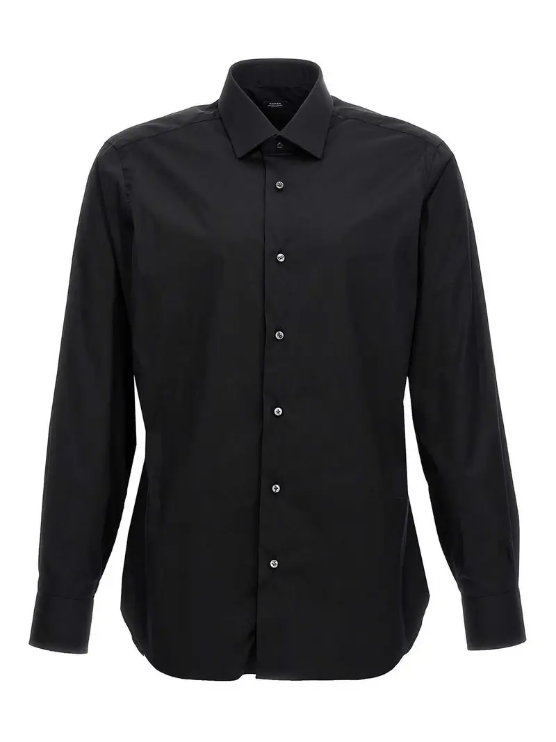 Camicia in popeline Nero