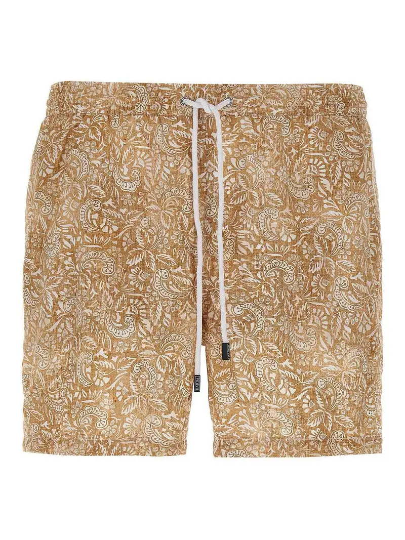 Costume da bagno floreale Paisley Marrone