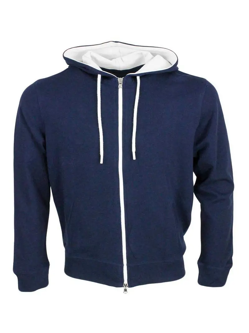 Felpa con cappuccio Blu