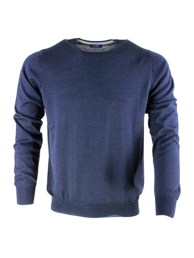 Maglione girocollo blu