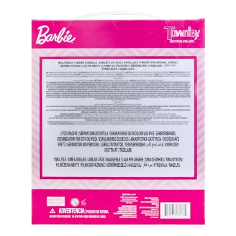 Barbie Movie 18 Piece Set di trucco per unghie a base di acqua per bambini, comprende 15 smalti per unghie con 2 miniatura 2