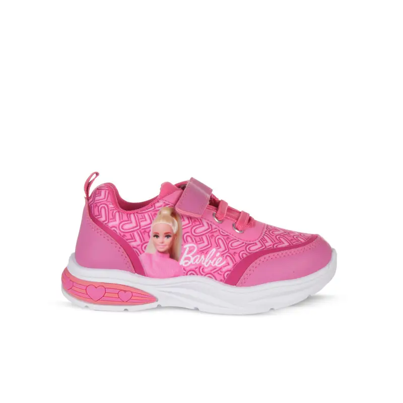 Sneakers rosa da bimba stampa cartoon Barbie