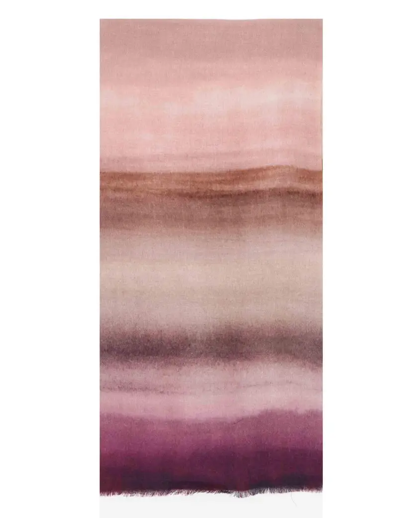 Scialle in cachemire rosa con sfumature Donna 0K296 11904 5