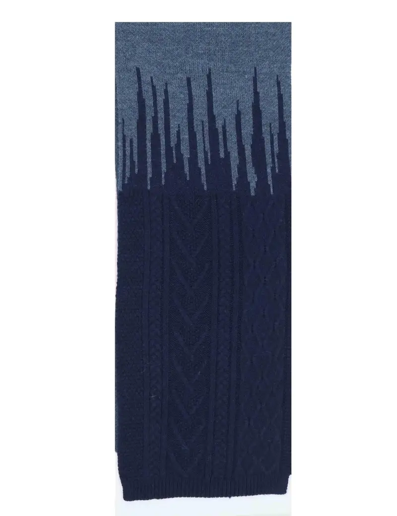 Sciarpe in lana blu e grigio Donna EE950 12045 3