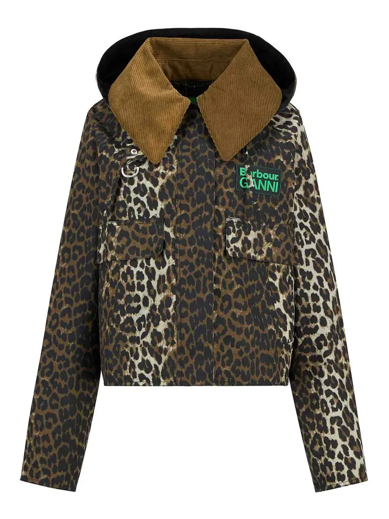 Anorak in cera con cappuccio Ba X Ganni Pri Nero