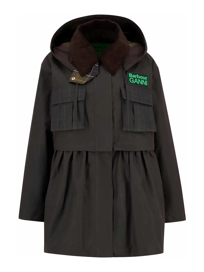 Ba X Ganni Cera Peplo Marrone