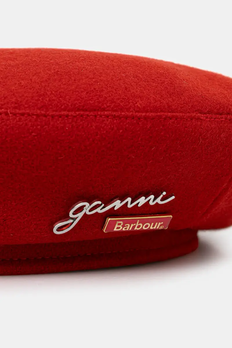 berretto basco in lana x Ganni Beret colore rosso LHA0613RE51 miniatura 2