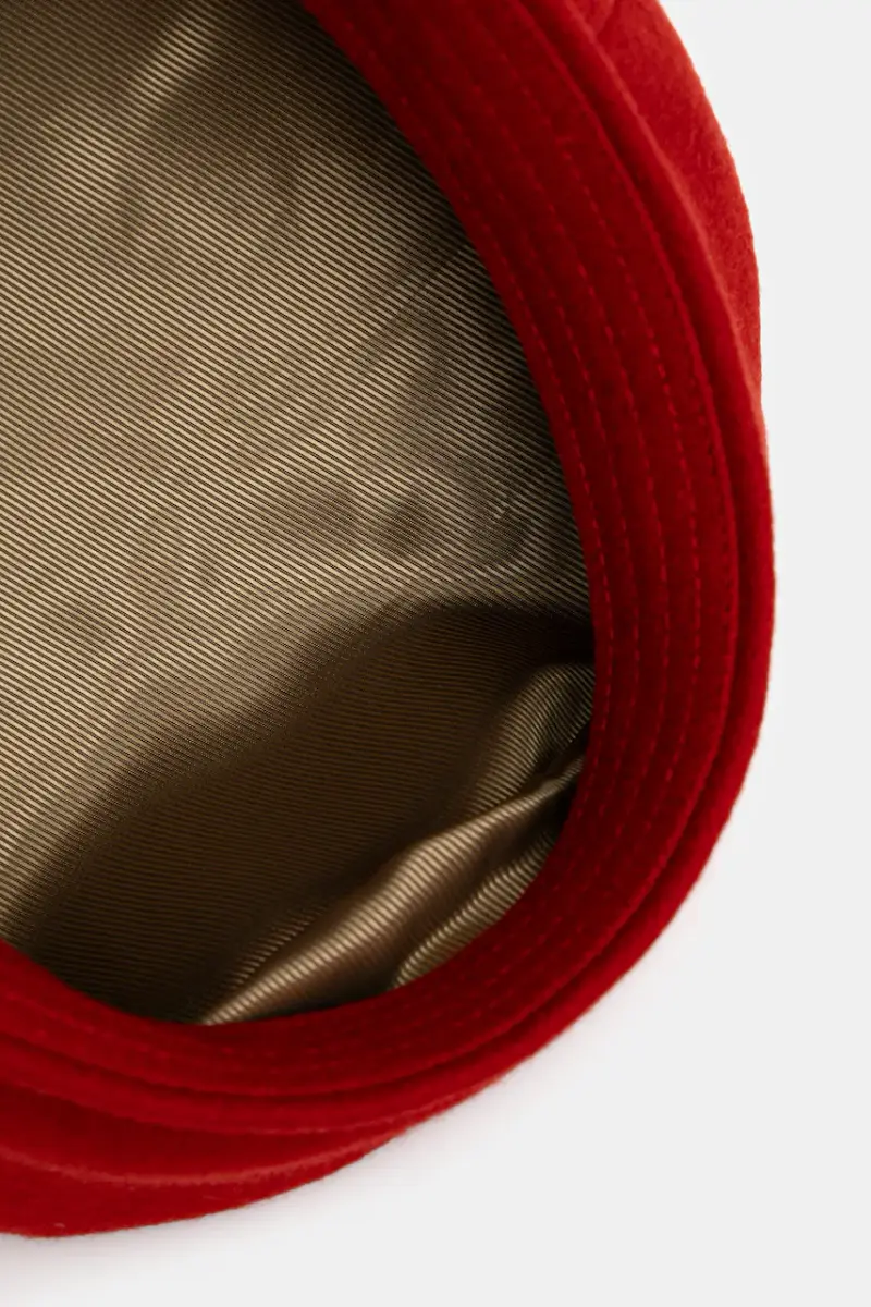 berretto basco in lana x Ganni Beret colore rosso LHA0613RE51 miniatura 4