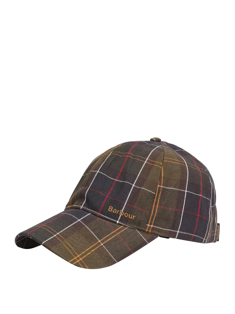 berretto con visiera barbour telfield tartan da uomo - verde