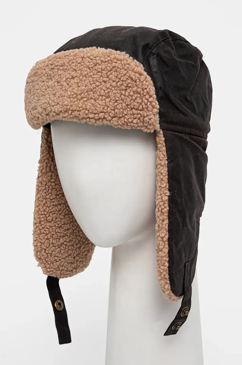 berretto in cotone colore marrone MHA0710