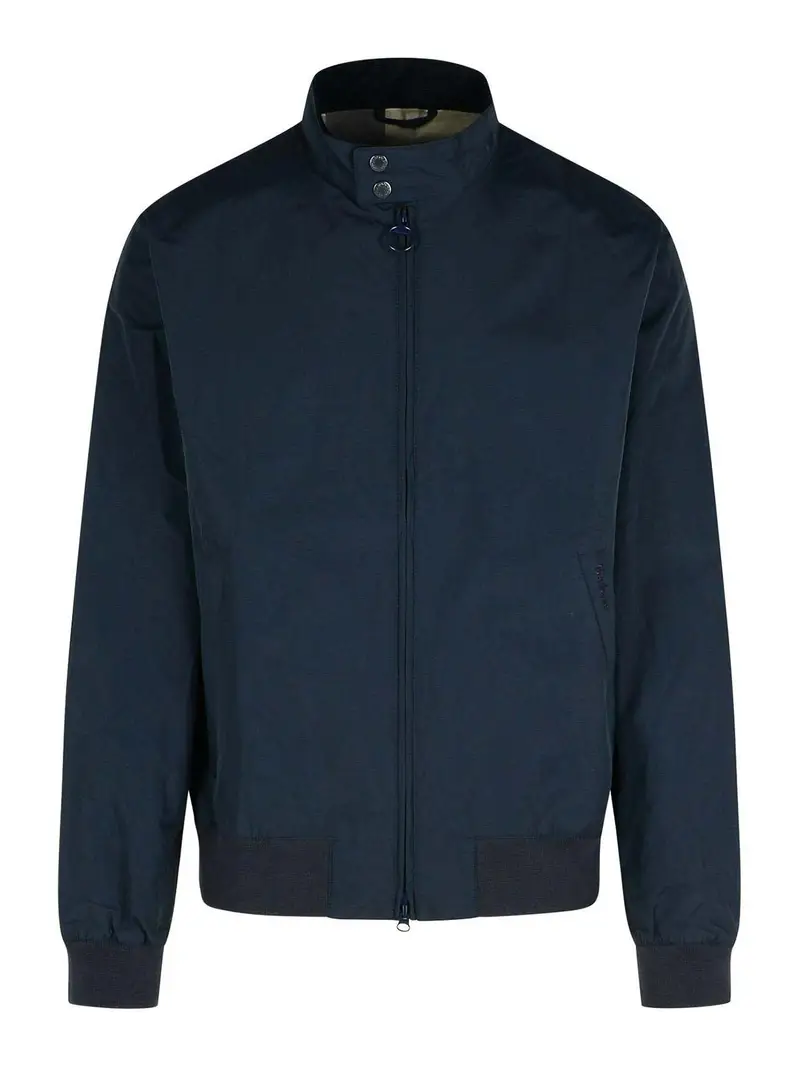 Bomber di cotone cerato royston blu scuro