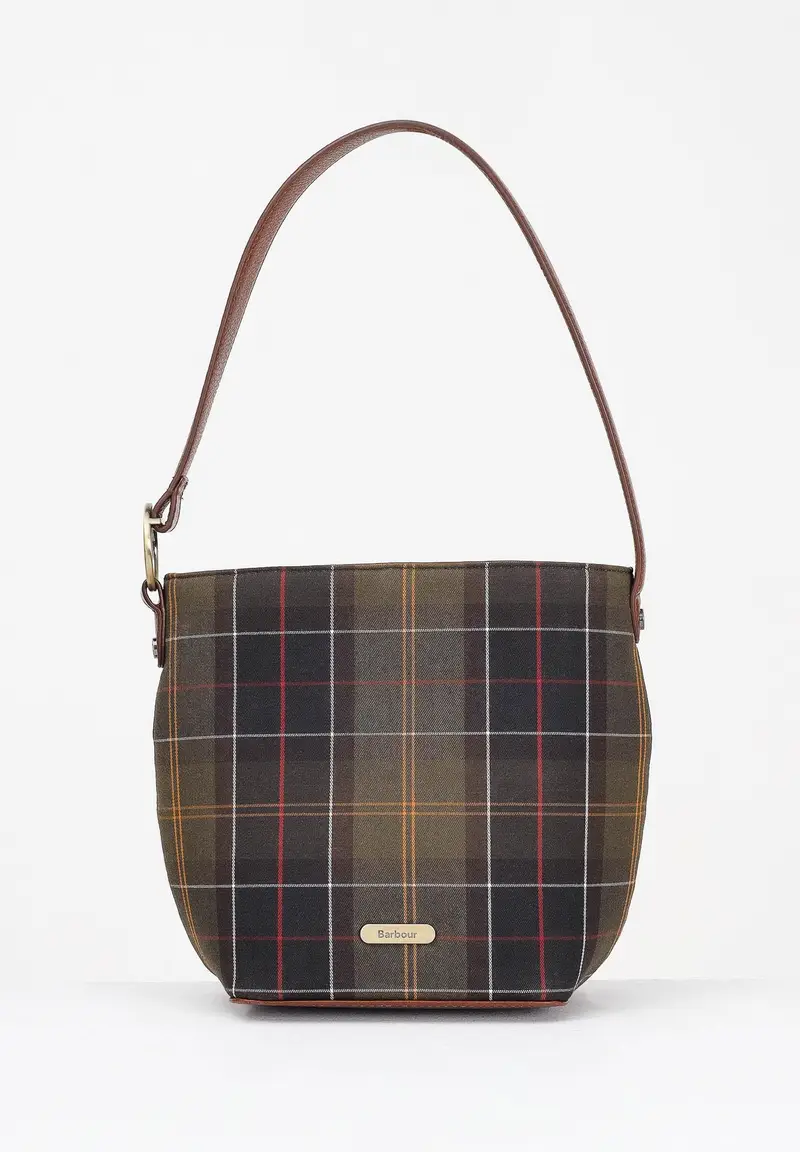 Borsa a secchiello in tartan Cedar da donna