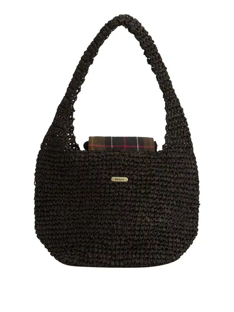 borsa a spalla barbour lily soft da donna - nero