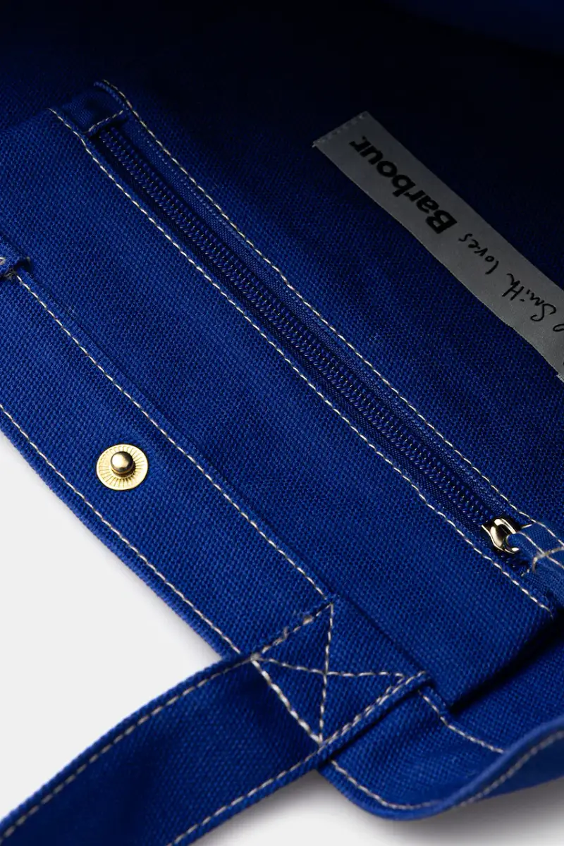 borsa in cotone x Paul Smith Best In Show colore blu UBA0760BL11 miniatura 5