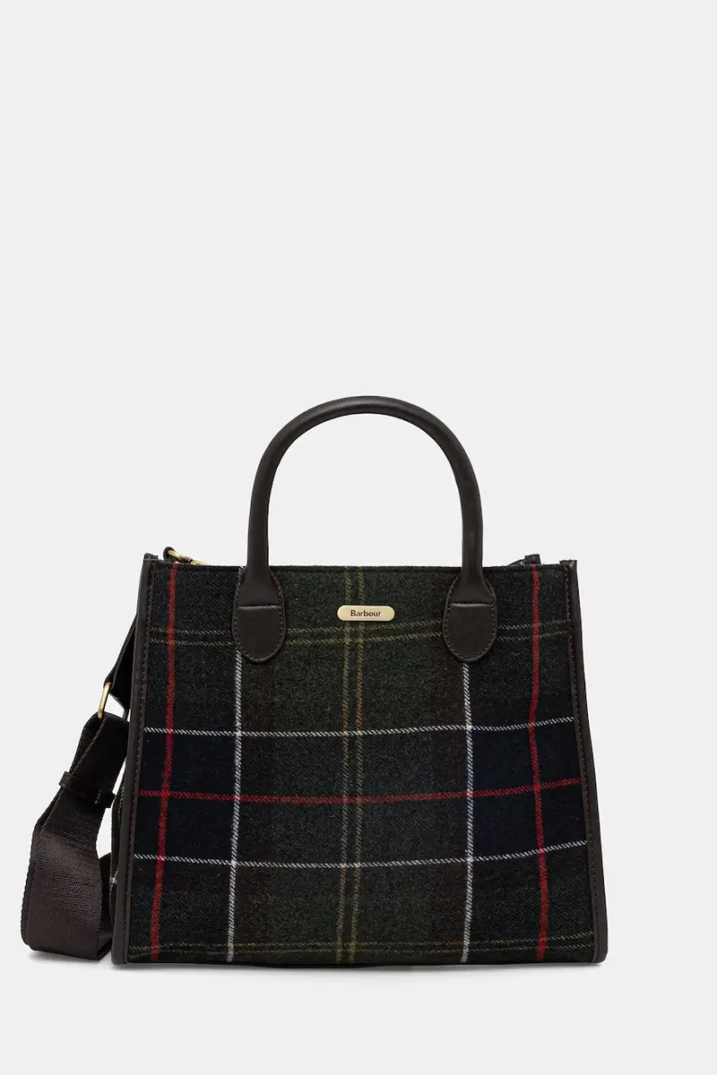 borsa in misto lana colore verde LBA0423