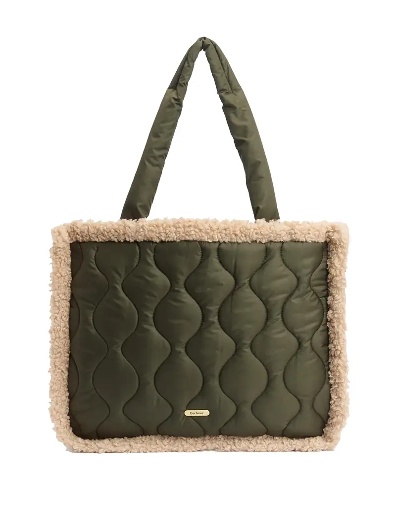 borsa shopper barbour marnie quilt da donna - verde