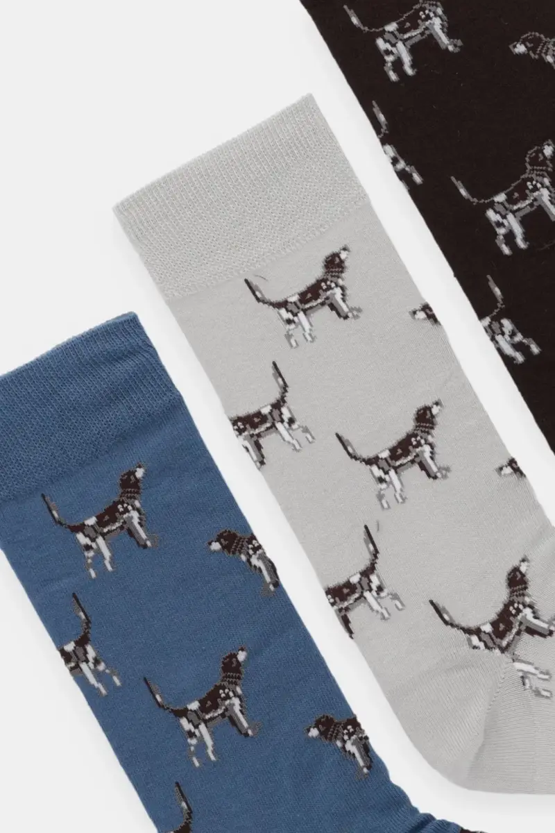 calzini pacco da 3 Blu miniatura 2