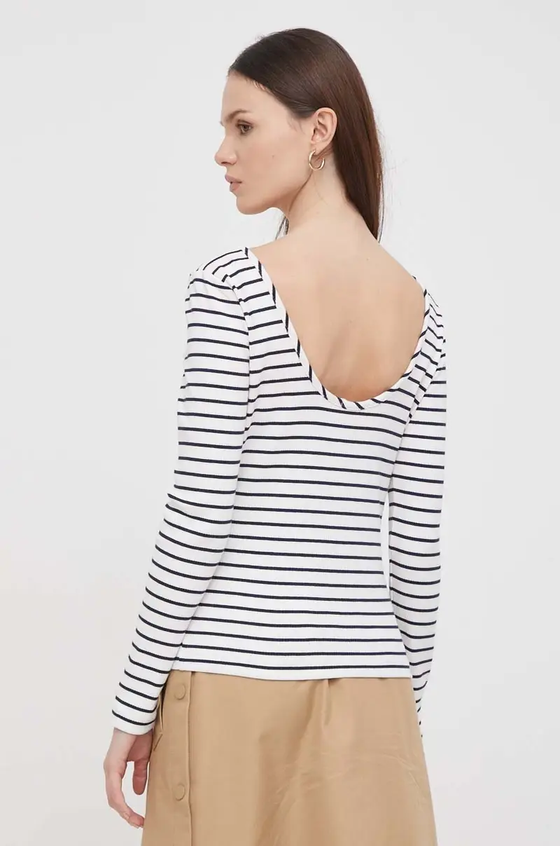 camicia a maniche lunghe donna colore bianco miniatura 3