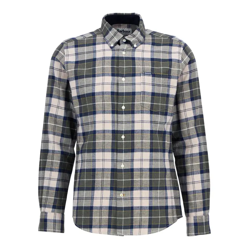 camicia barbour fortrose tailored shirt - tartan forest GREEN