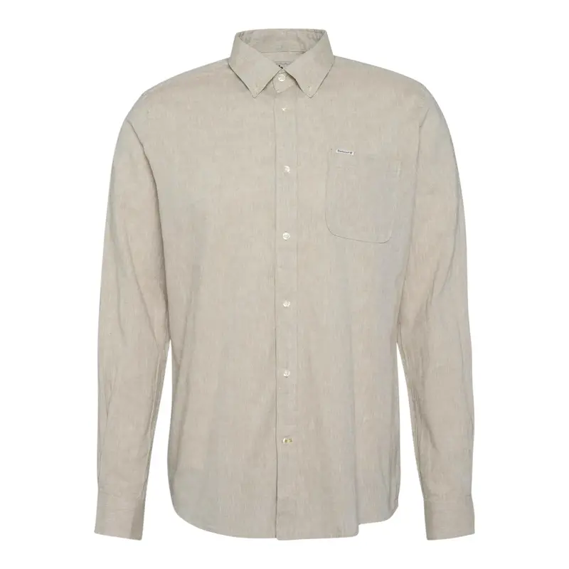 camicia barbour nelson tailored shirt - stone GRAY