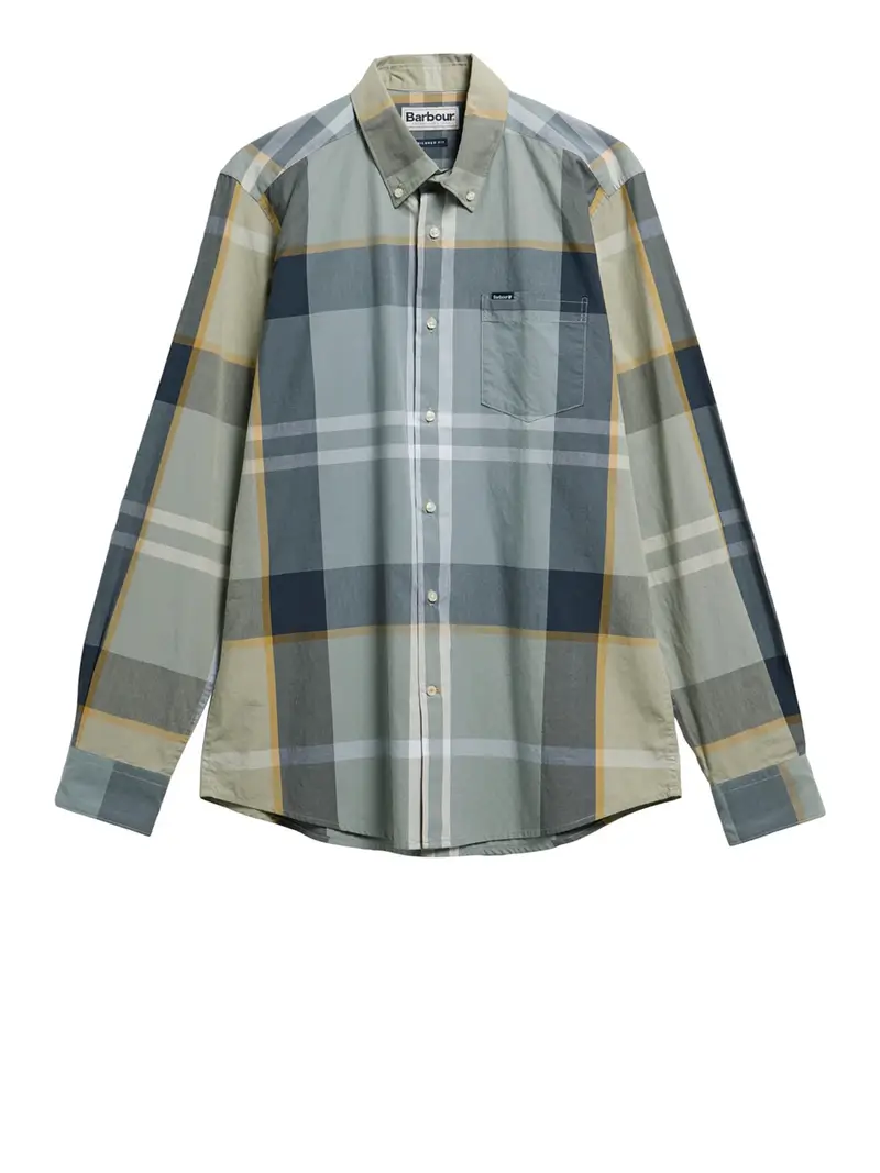 camicia casual barbour harris da uomo - blu