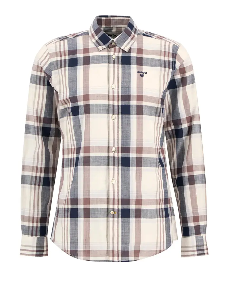 camicia casual barbour kidd da uomo - avorio