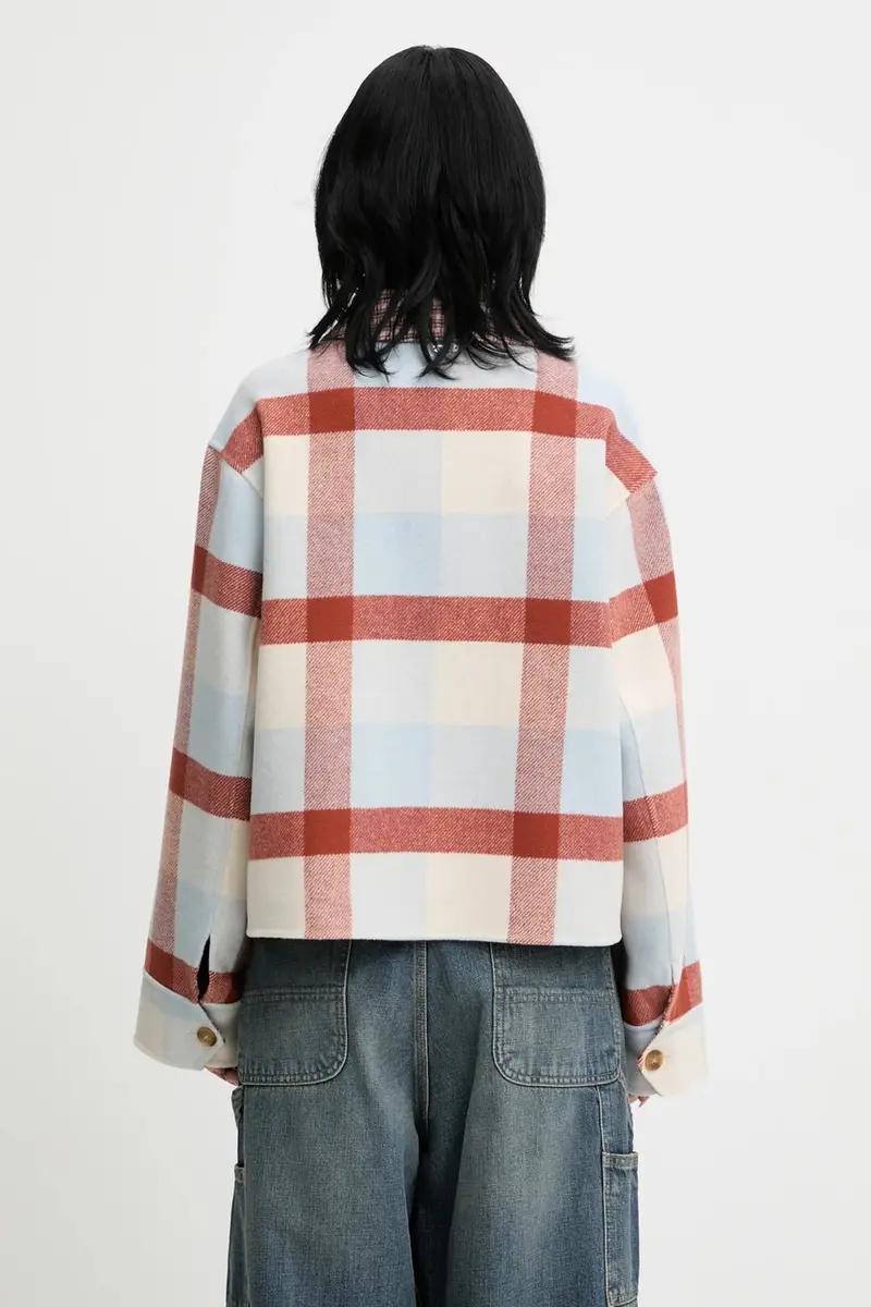 camicia con lana Robyn Overshirt colore blu LOS0072MI11 miniatura 3