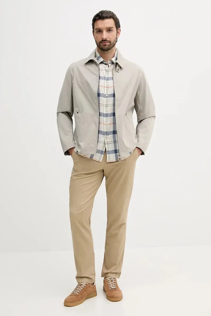 camicia di lino CROFT uomo colore blu MSH5197 miniatura 2