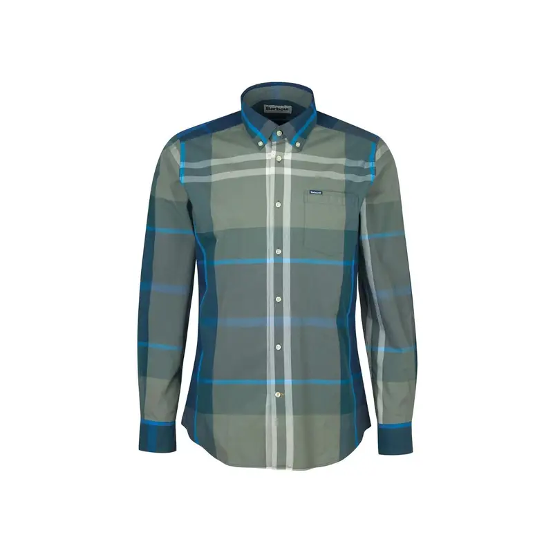 Barbour - Camicia Harris Fantasia Verde Militare MSH5071