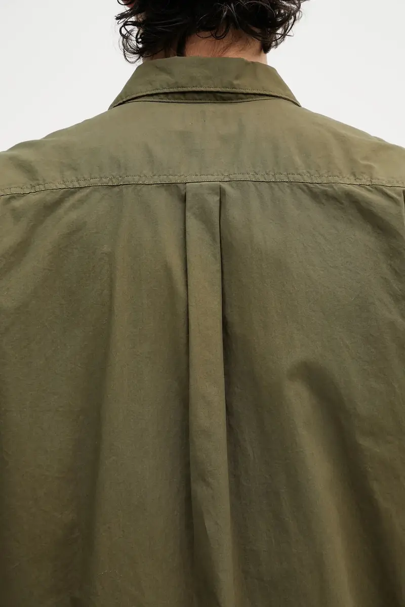 camicia in cotone Barbour Holywell Poplin S/S Relaxed Fit Shirt Verde miniatura 4