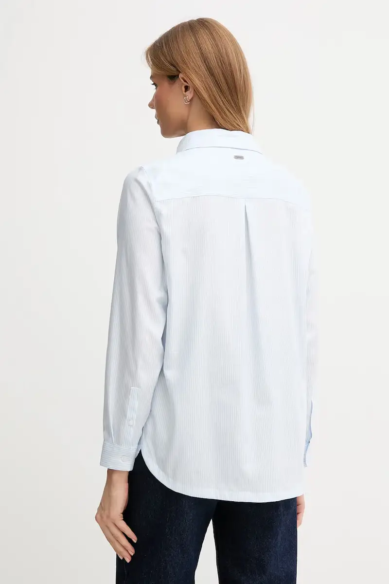 camicia in cotone CLAYDON donna colore blu LSH1695 miniatura 3