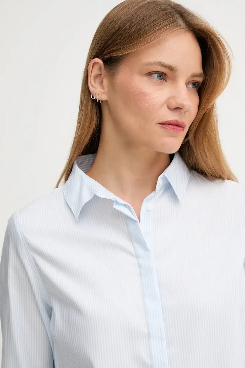 camicia in cotone CLAYDON donna colore blu LSH1695 miniatura 4