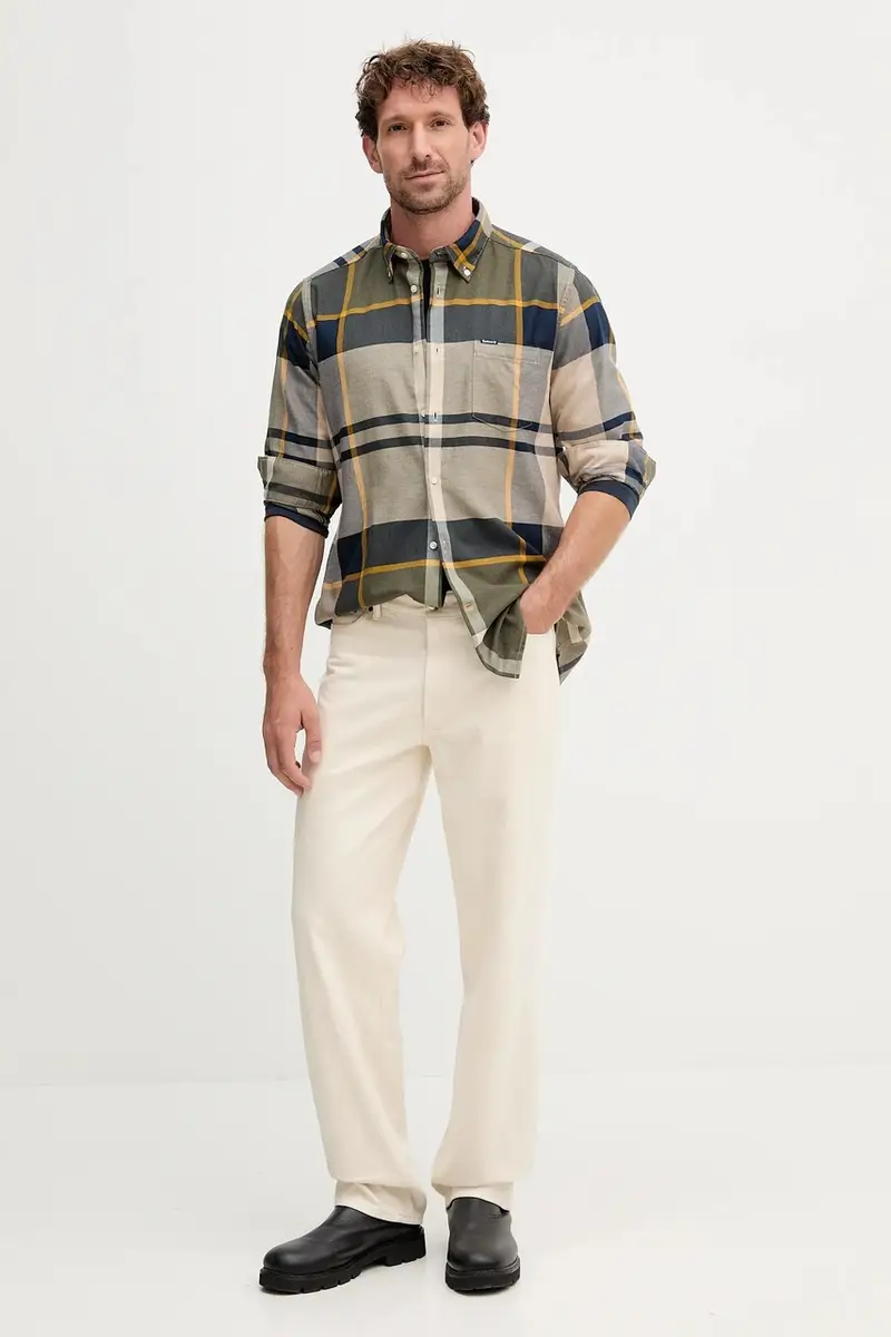 camicia in cotone DUNOON uomo colore verde MSH4980 miniatura 2