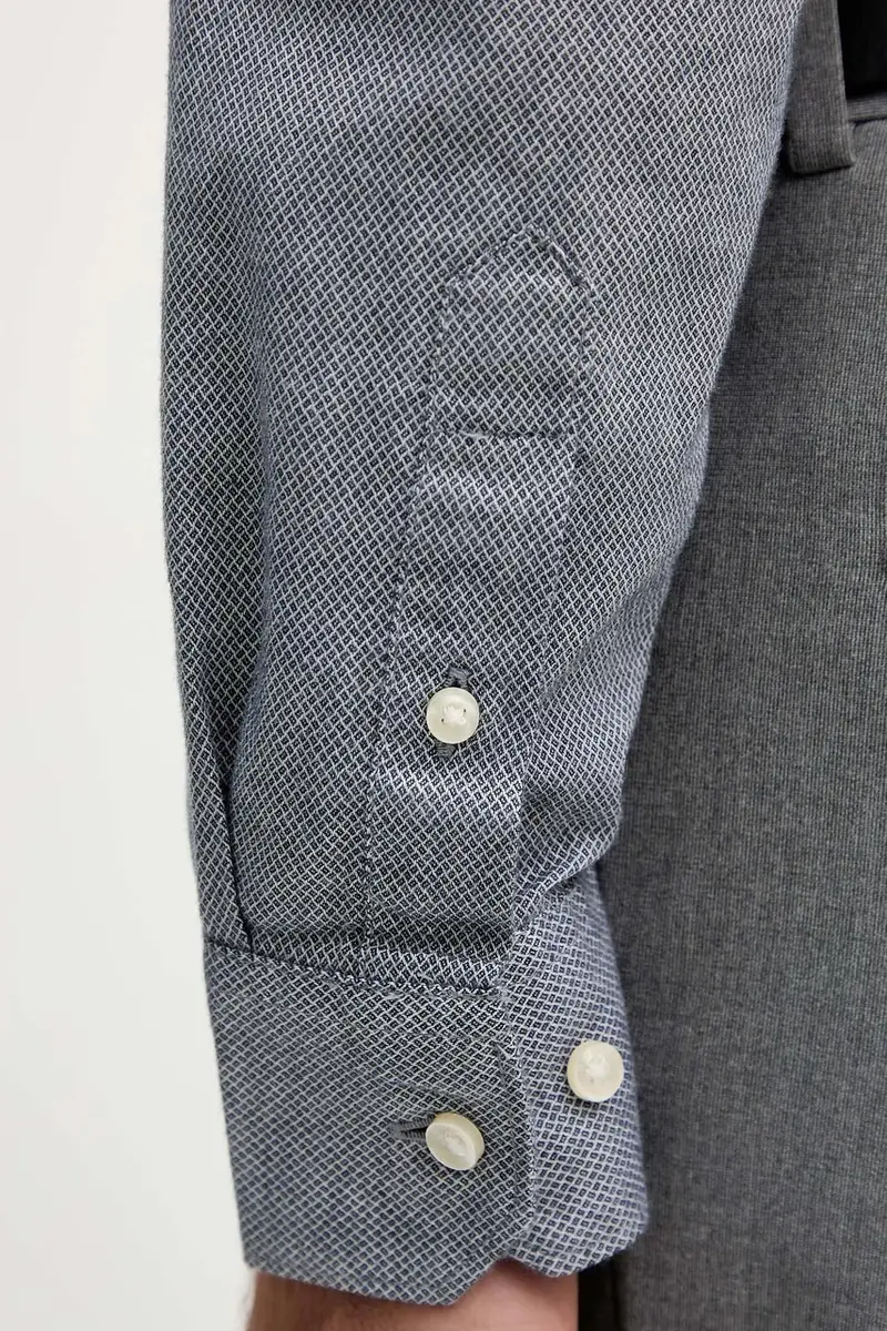 camicia in cotone ELMFIELD uomo colore blu navy MSH5682 miniatura 5